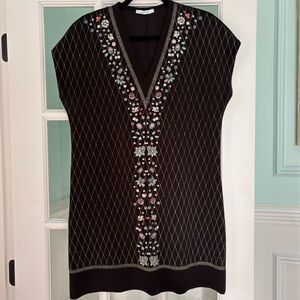 Zara V-Neck Tunic Dress | M